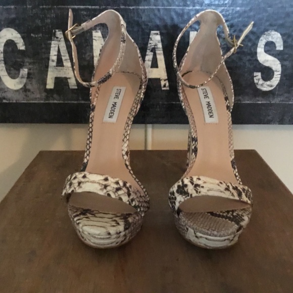 Steve Madden Snake Skin Heels - Picture 3 of 10